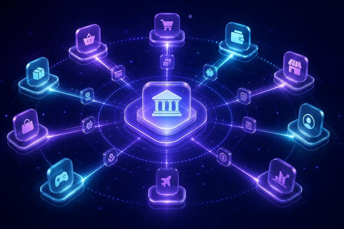 KORE embedded finance ecosystem connecting partner applications to the banking core